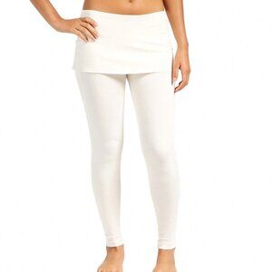 prAna Sartori yoga skirted fitted leggings pants-off white/cream-extra small XS